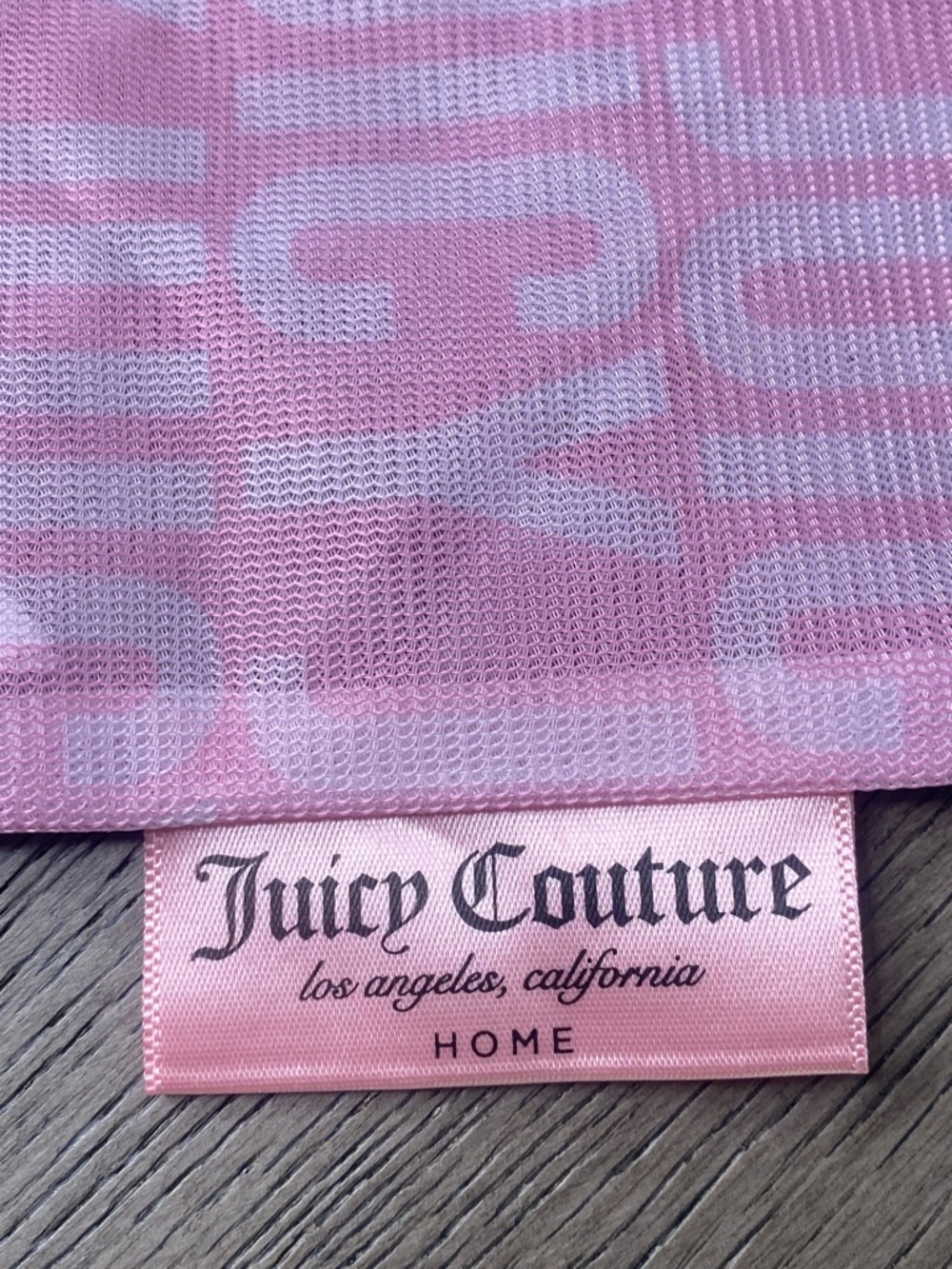 Juicy Couture Pink Logo Cosmetic Pouch with Crest - 11x14.5” - Picture 3 of 11